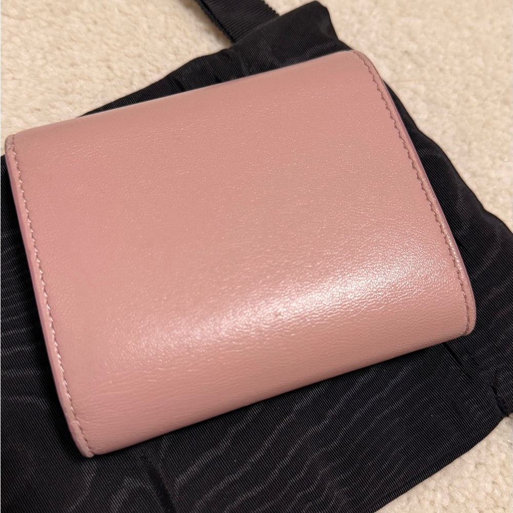 [CELINE] PINK TRIOMPHE WALLET with Gold Accent - Picture 8 of 10